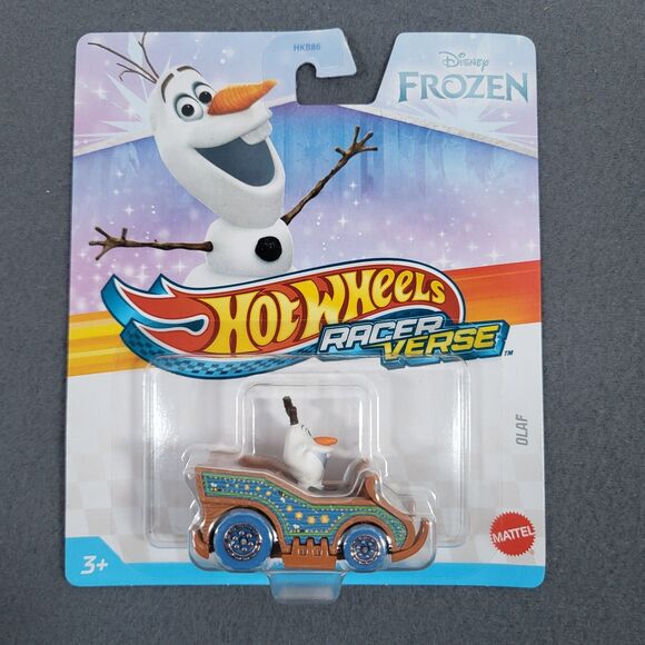 Hot Wheels Racer Verse Disney Frozen OLAF Snowman Character Car NEW FSC In Hand - Picture 1 of 8